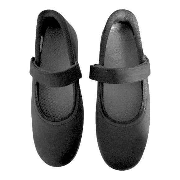 ORTHOFEET SPRINGFIELD BLACK MARY JANES SZ 8.5 ADJUSTABLE STRAP COMFORT SHOES - Picture 2 of 11